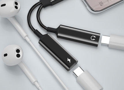USB C to Dual USB C Adapter - Charging & Audio Splitter - AUX012