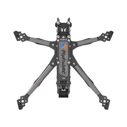 FlyFish RC Volador II VD6 O4 Deadcat FPV T700 Frame Kit (DJI O4 Pro Air Unit Version) with Black TPU Prints
