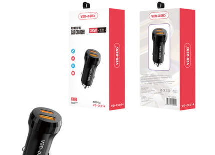 38W Dual Port Powerful Car Charger USB C + A