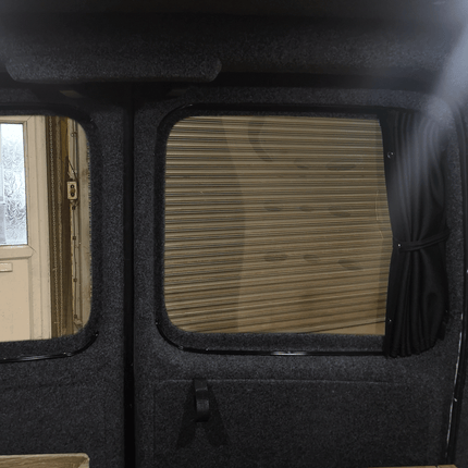 For VW Caddy Premium 1 x Barndoor Window Curtains Van-X