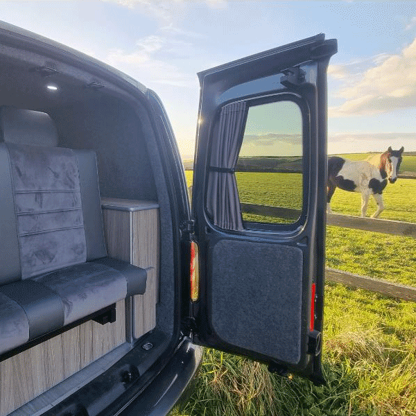 For Toyota Proace Premium Window Curtains - Black/Grey - CREATE YOUR OWN BUNDLE! | Van-X