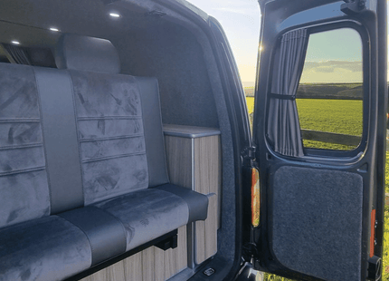For VW Caddy Premium 1 x Barndoor Window Curtains Van-X