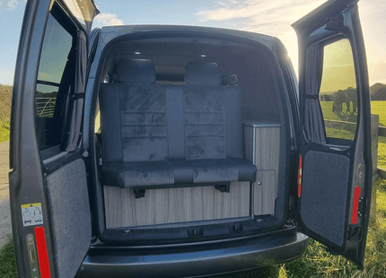 For VW Caddy Premium 1 x Barndoor Window Curtains Van-X