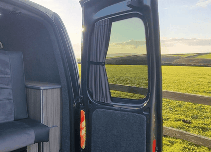 For VW Caddy Premium 1 x Barndoor Window Curtains Van-X