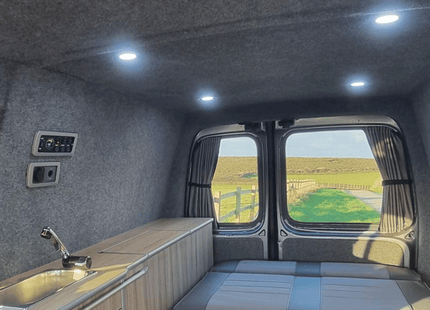 For VW Caddy Premium 1 x Barndoor Window Curtains Van-X