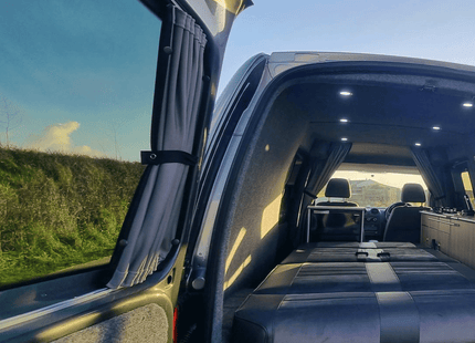 For VW Caddy Premium 1 x Barndoor Window Curtains Van-X