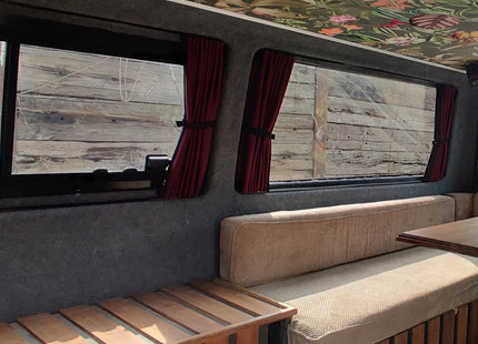 For VW T4 Transporter Camper 2 x Side Window Curtain Kit – Premium Line | Van-X