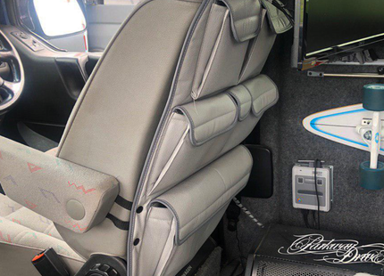 For VW T4 Caravelle Leatherette Captain Seat Back Organiser Campervan Storage - Van-X