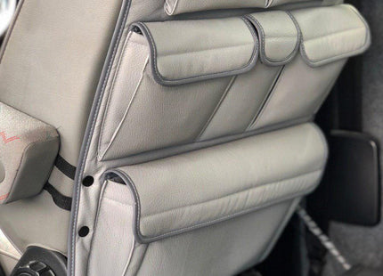 For VW T4 Caravelle Leatherette Captain Seat Back Organiser Campervan Storage - Van-X