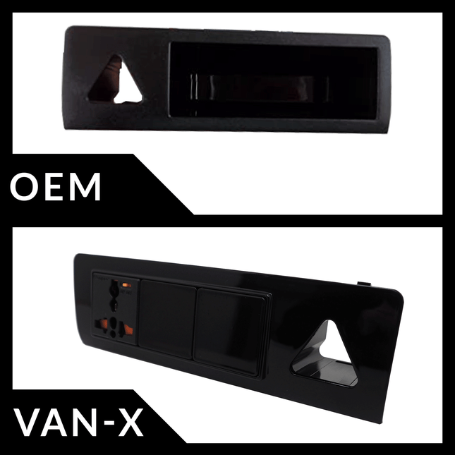 For VW T5 & T5.1 Transporter Gloss Black Hazard Warning Light Switch – Painted & Ready to Fit