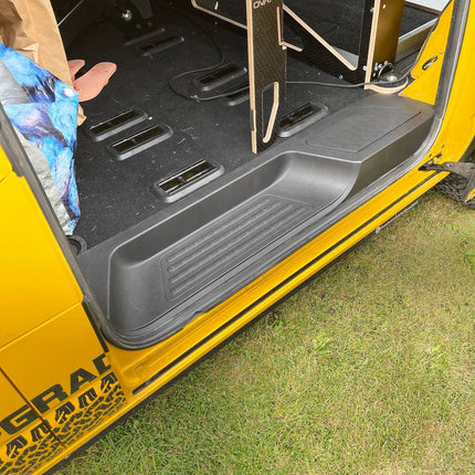 For VW T6 Transporter Side Loading Door Step V3 17mm Extra Deep with Storage Compartment