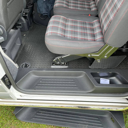 For VW T6.1 Transporter Side Loading Door Step V3 17mm Extra Deep with Storage Compartment
