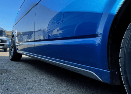 For VW T6.1 Transporter SWB ABS Side Skirts Painted In Candy White Ready to Fit, latest in style