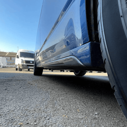 For VW T5, T5.1 LWB Side Skirts Deep Black Plastic Painted and Ready to Fit (B-Grade)