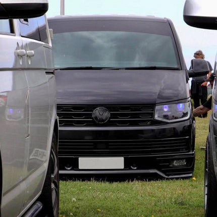 For VW T6 Front R-Line Badgeless Grille - Gloss Black