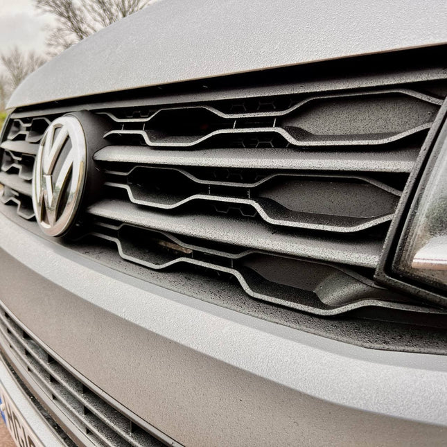 For VW T6 Front R-Line Badgeless Grille - Matte Black