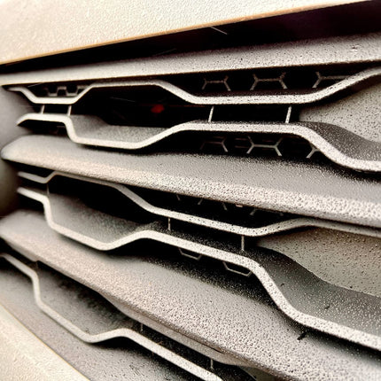 For VW T6 Front R-Line Badgeless Grille - Matte Black