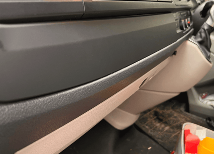 For VW T6 Transporter Lower Dash Styling Trims Comfort Dash Matte Black (Set of 6) Painted and Ready to Fit | Van-X