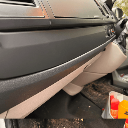 For VW T6 Transporter Lower Dash Styling Trims Comfort Dash Matte Black (Set of 6) Painted and Ready to Fit | Van-X