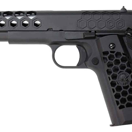 WE 1911 Hex Cut GBB Pistol - Black